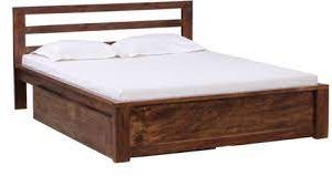 Online Furniture Solid Sheesham wood Bed with Storage Handcrafted from Jodhpur